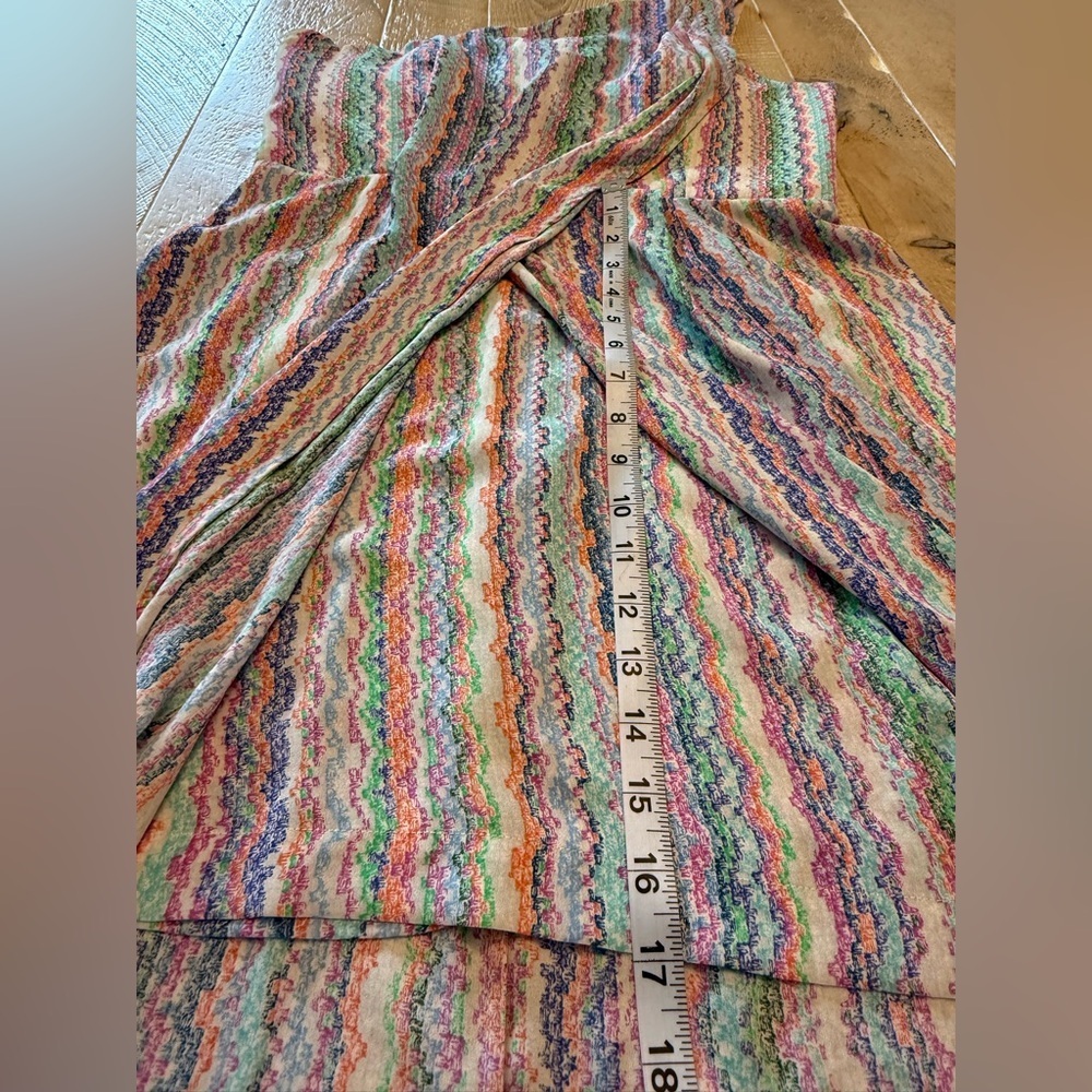 BCBGMaxAzria Colorful High Low Skirt One Shoulder 10 - Picture 6 of 12